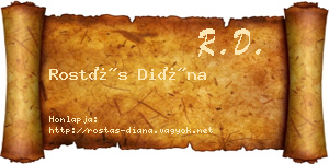 Rostás Diána névjegykártya