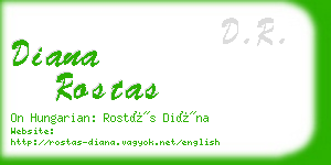 diana rostas business card